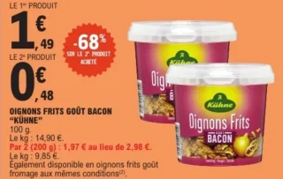 Oignons frits goût bacon KÜHNE