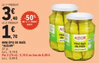 Mini épis de maïs ALÉLOR