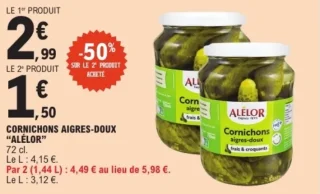 Cornichons aigres-doux ALÉLOR