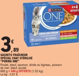 Sachets fraîcheur spécial chat stérilisé Purina One