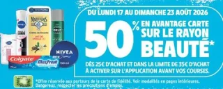 Sélection de produits de beauté du rayon Beauté (Nivea, Colgate, Le Petit Marseillais, Brut...)