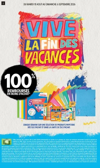 Rentrée scolaire – Bons d'achat