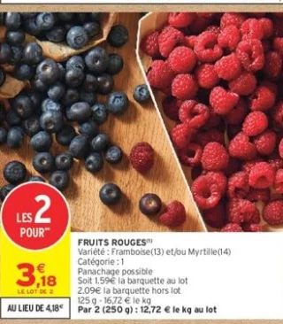 Fruits rouges (Framboise et/ou Myrtille)