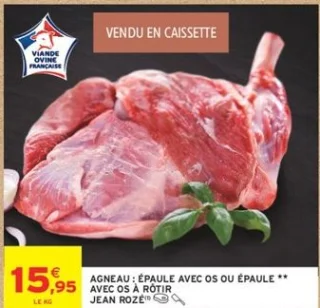 Agneau : Épaule avec os ou épaule avec os à rôtir Jean Rozé