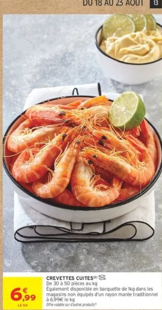 Crevettes cuites