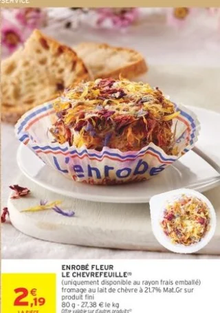 Fromage de chèvre Enrobé Fleur Le Chèvrefeuille