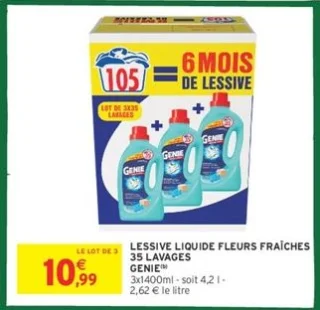 Genie Lessive Liquide Fleurs Fraîches