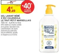 Gel Lavant Bébé 2 en 1 Calendula Le Tout Petit Marseillais