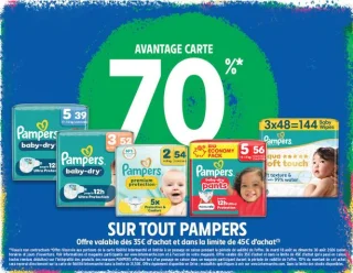 Sélection de couches et lingettes Pampers