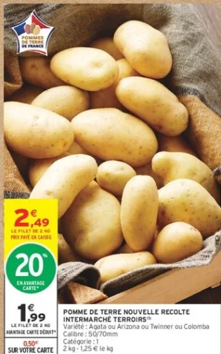 Pomme de terre nouvelle recolte Intermarché Terroirs