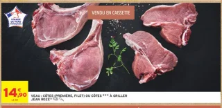Veau : Côtes (Première, filet) ou côtes *** à griller Jean Rozé