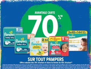 Gamme de couches et lingettes Pampers