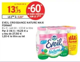 EVEIL CROISSANCE NATURE MAXI FORMAT LACTEL
