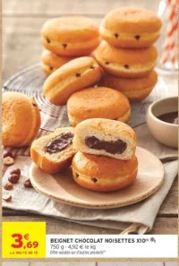 BEIGNET CHOCOLAT NOISETTES X10