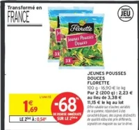 JEUNES POUSSES DOUCES FLORETTE