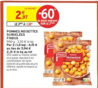 POMMES NOISETTES SURGELÉES FINDUS