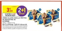 CÔNES GLACÉS VANILLE PÉPITES DE NOUGATINE X6 EXTRÊME