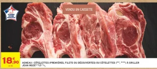 Agneau : Côtelettes (premières, filets ou découvertes) ou Côtelettes (**, ***) à griller Jean Rozé