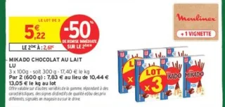 MIKADO CHOCOLAT AU LAIT LU