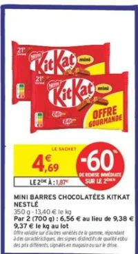 MINI BARRES CHOCOLATÉES KITKAT NESTLÉ