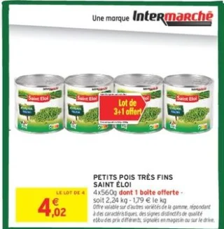 Petits pois très fins Saint Éloi