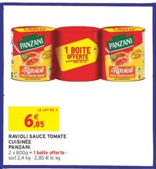 Ravioli Sauce Tomate Cuisinée Panzani
