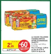 La Sauce Italienne Viandes Rôties Offre Économique Zapetti