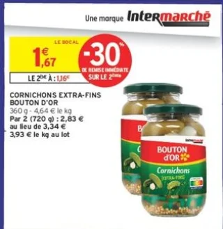 CORNICHONS EXTRA-FINS BOUTON D'OR
