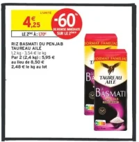 RIZ BASMATI DU PENJAB TAUREAU AILÉ