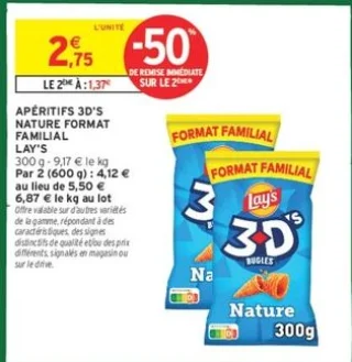 APÉRITIFS 3D'S NATURE FORMAT FAMILIAL LAY'S