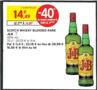 SCOTCH WHISKY BLENDED RARE J&B