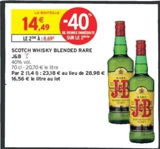 SCOTCH WHISKY BLENDED RARE J&B