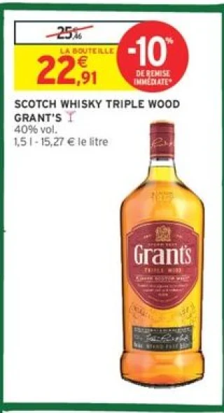 SCOTCH WHISKY TRIPLE WOOD GRANT'S