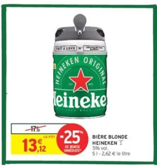 Bière blonde Heineken