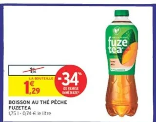 Boisson au thé pêche Fuzetea
