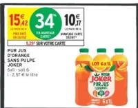 Pur jus d'orange sans pulpe Joker