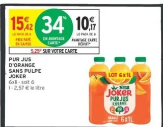 Pur jus d'orange sans pulpe Joker