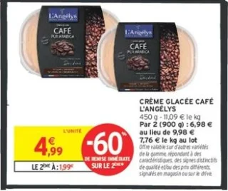 Crème glacée café L'Angélys