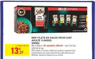 Mini Filets en sauce pour chat adulte viandes Sheba