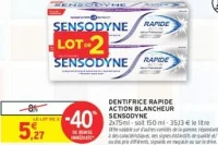 DENTIFRICE RAPIDE ACTION BLANCHEUR SENSODYNE