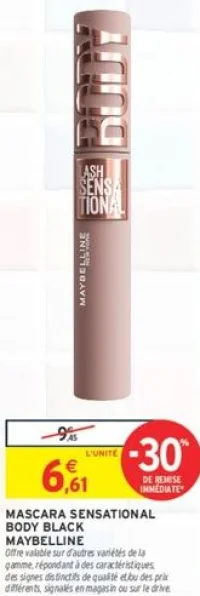 MASCARA SENSATIONAL BODY BLACK MAYBELLINE