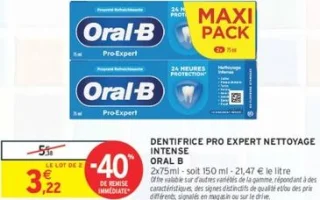 DENTIFRICE PRO EXPERT NETTOYAGE INTENSE ORAL B