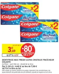Dentifrice Max Fresh Ultra Cristaux Fraîcheur Colgate