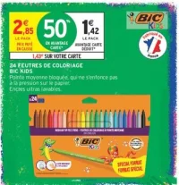 24 FEUTRES DE COLORIAGE BIC KIDS