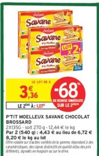 P'tit moelleux Savane Chocolat Brossard