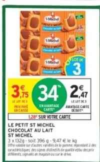 Le Petit St Michel Chocolat au lait St Michel