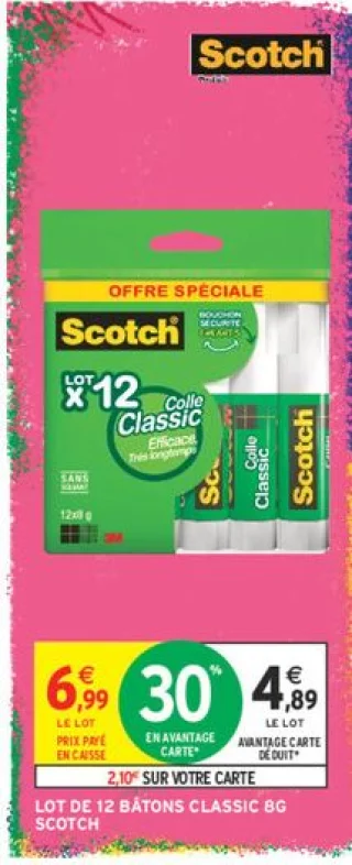 Lot de 12 Bâtons Classic 8g Scotch