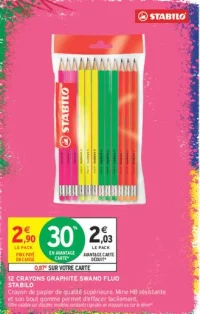 12 Crayons Graphite Swano Fluo Stabilo