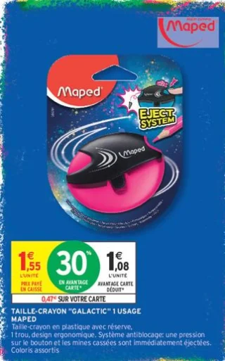 Taille-Crayon "Galactic" 1 usage Maped