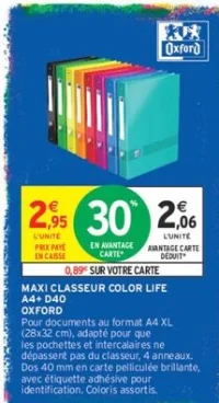 MAXI CLASSEUR COLOR LIFE A4+ D40 OXFORD
